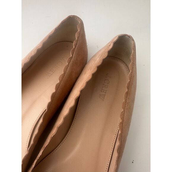 J Crew Harper Scalloped Suede Flats Size 10.5 - Picture 5 of 7
